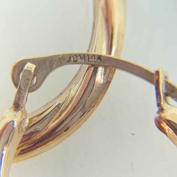 14KT Hoop Earrings - Picture 7 of 7